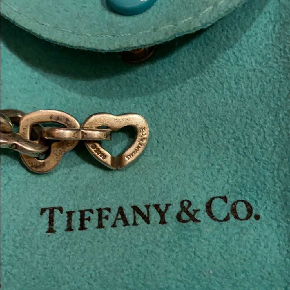AUTHENTIC Y2K TIFFANY & CO HEART LINK BRACELET GOLD & SILVER RETIRED ⭐️⭐️⭐️⭐️⭐️ - Picture 12 of 14